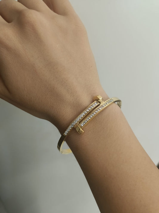 Bracciale rigido doppio chiodo