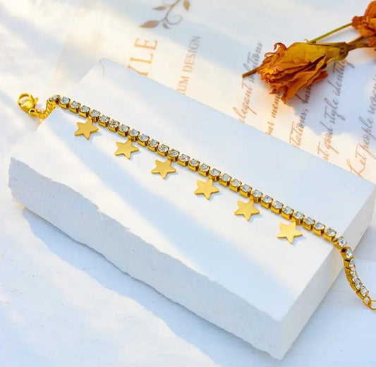 Bracciale tennis + stelline