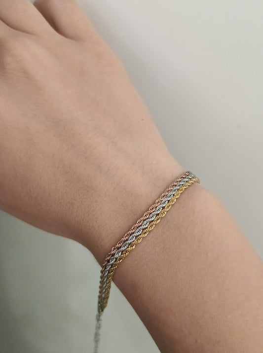 Bracciale torchon tricolor
