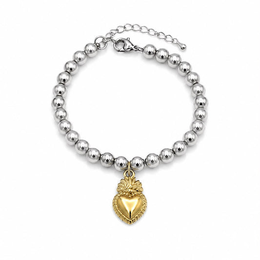 Bracciale Cuore divino bicolor