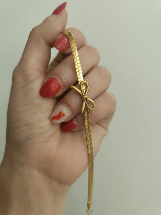 Bracciale snake fiocchetto