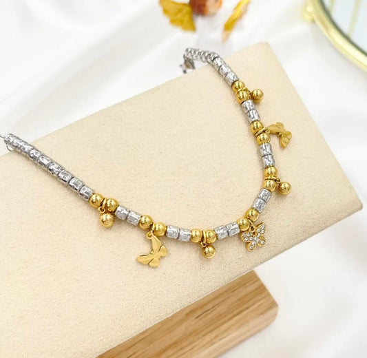 Bracciale pepite farfalla