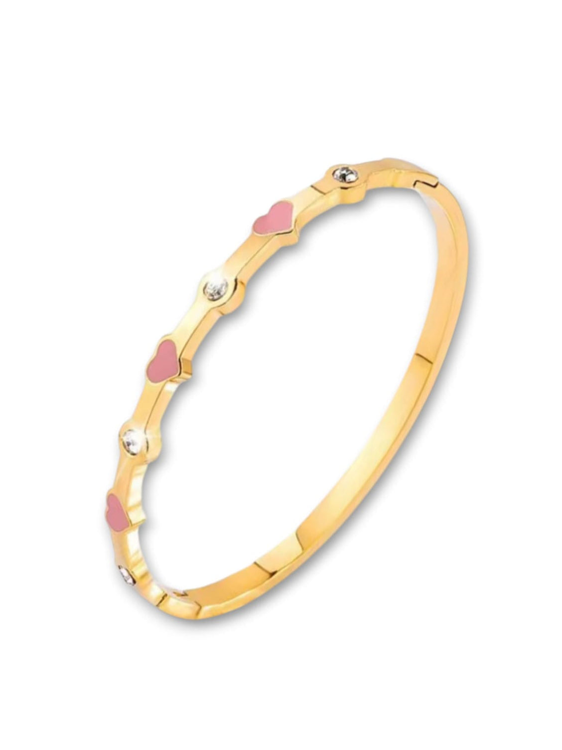 Bracciale rigido cuoricini