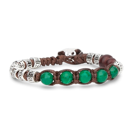 Bracciale Tamashii Agata Verde multisfaccettata ref. BHS924-S4-12