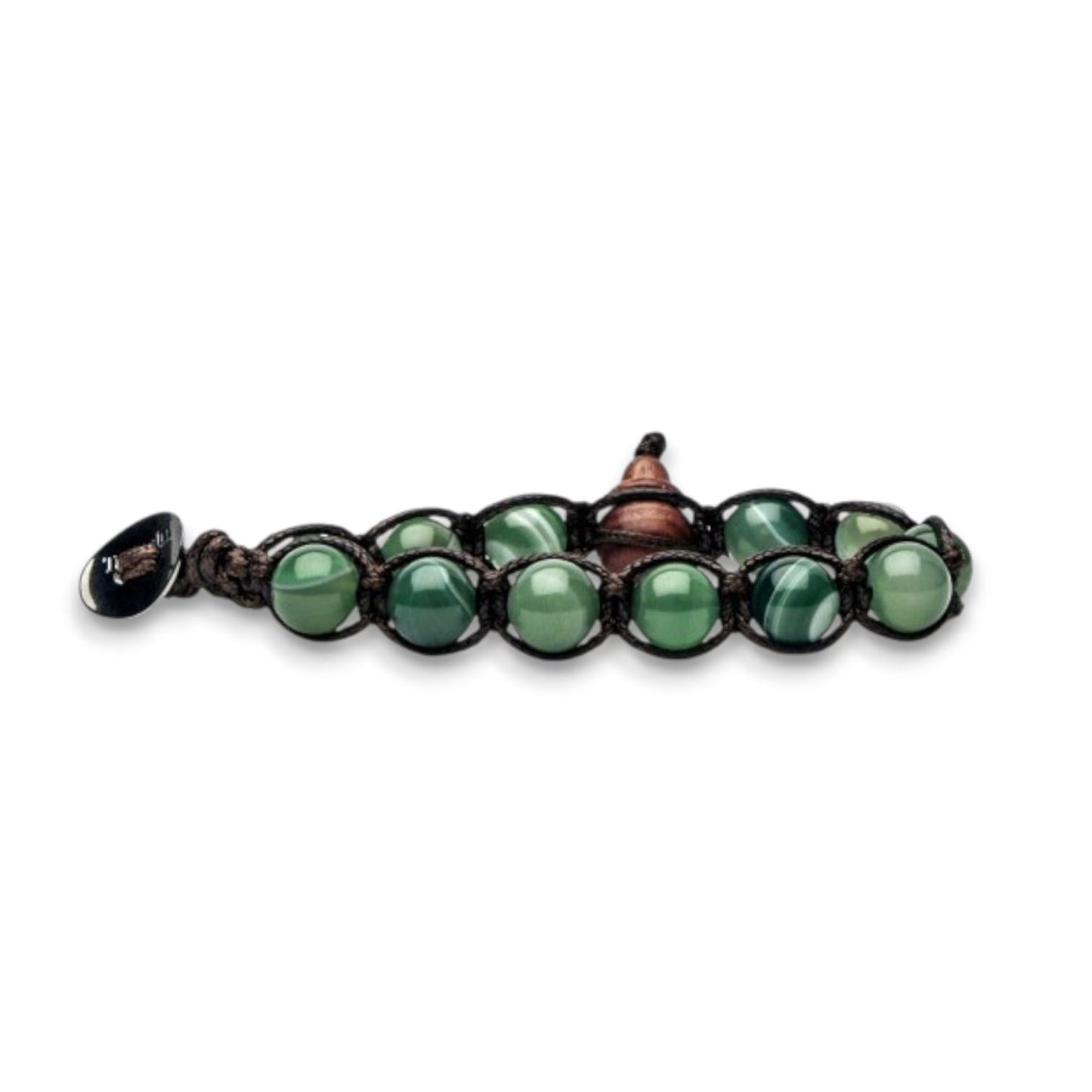 Bracciale Tamashii Agata Verde Striata ref. BHS900-87