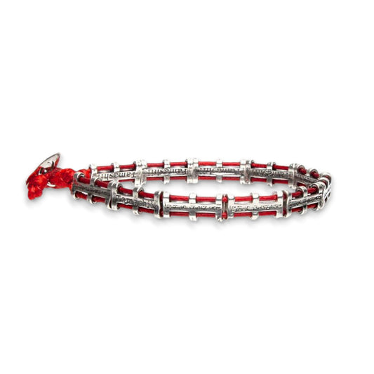 Bracciale Tamashii bandiere tibetane rosso ref. BHS924-S6R