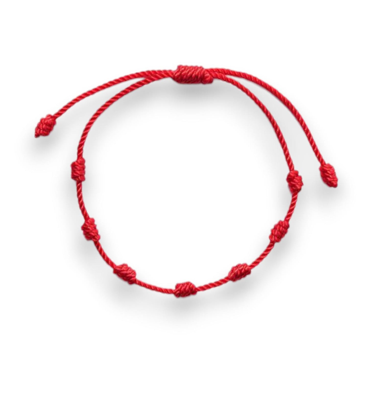 BRACCIALETTO ROSSO 7 NODI