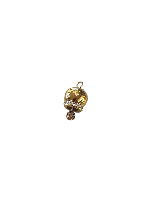 Ciondolo campanella zirconata gold