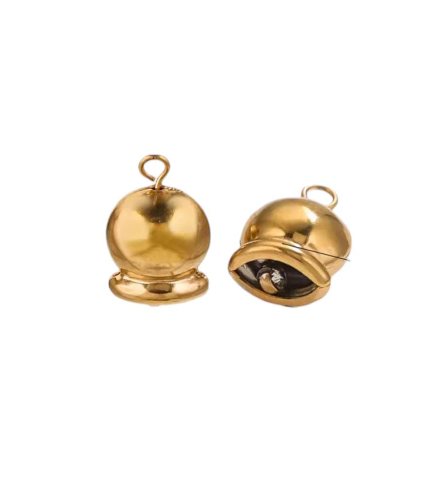 Ciondolo campanella liscia sonaglio gold