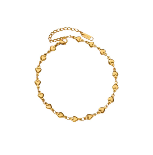Cavigliera cuoricini gold