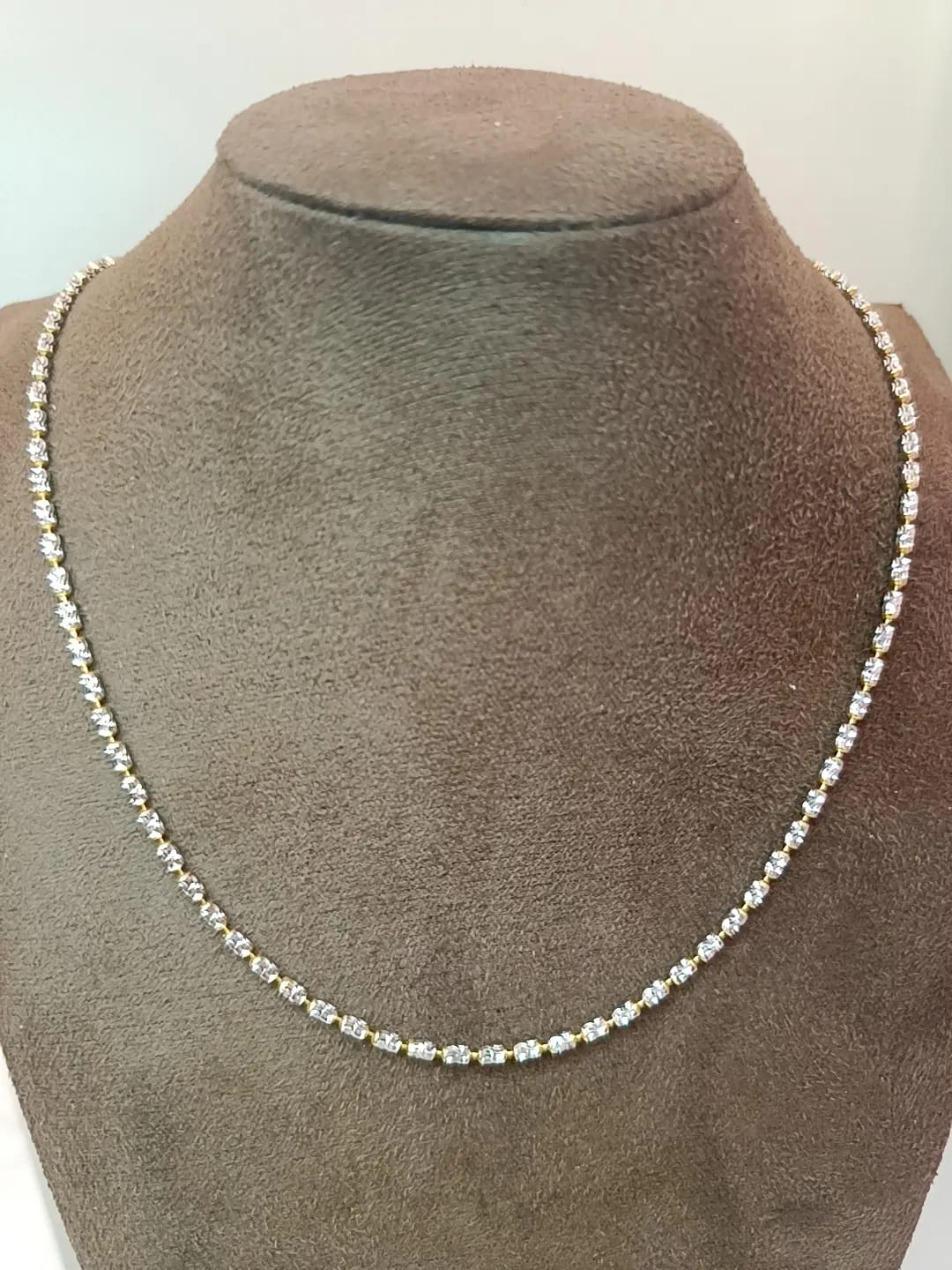 Collana barra bicolore