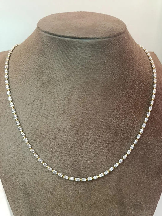 Collana barra bicolore