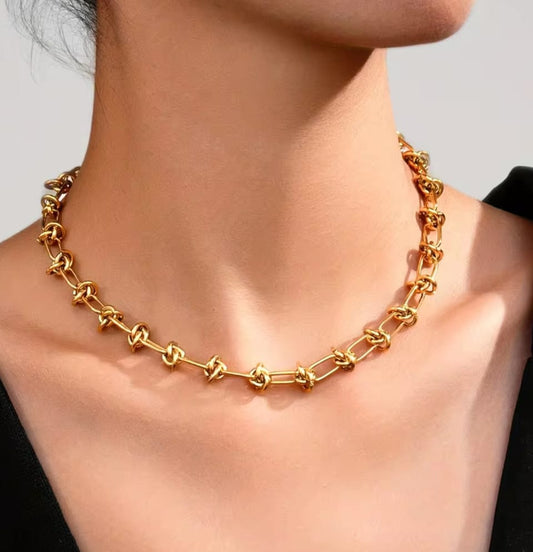 Collana catena intreccio gold