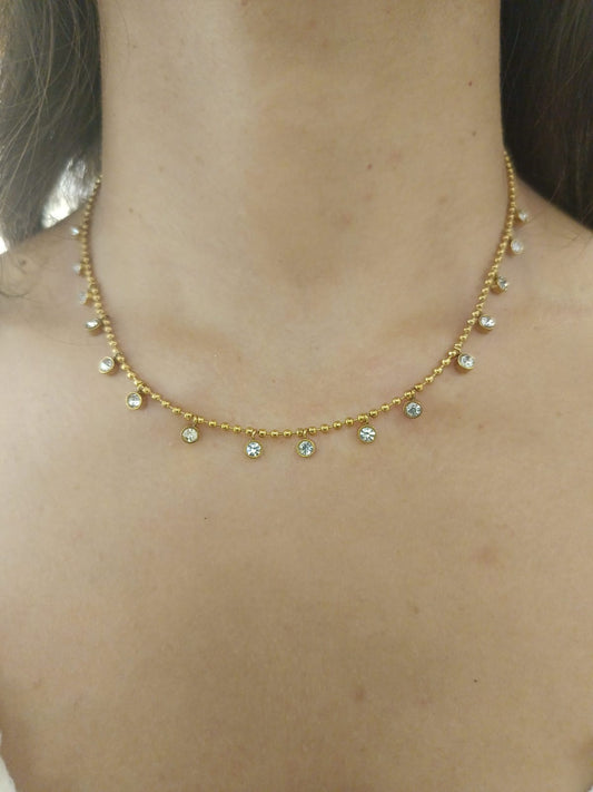 Collana white crystal