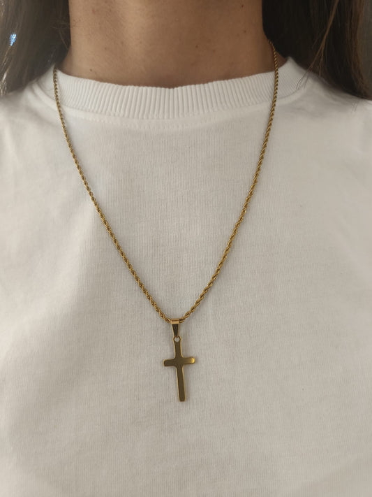Collana croce minimal