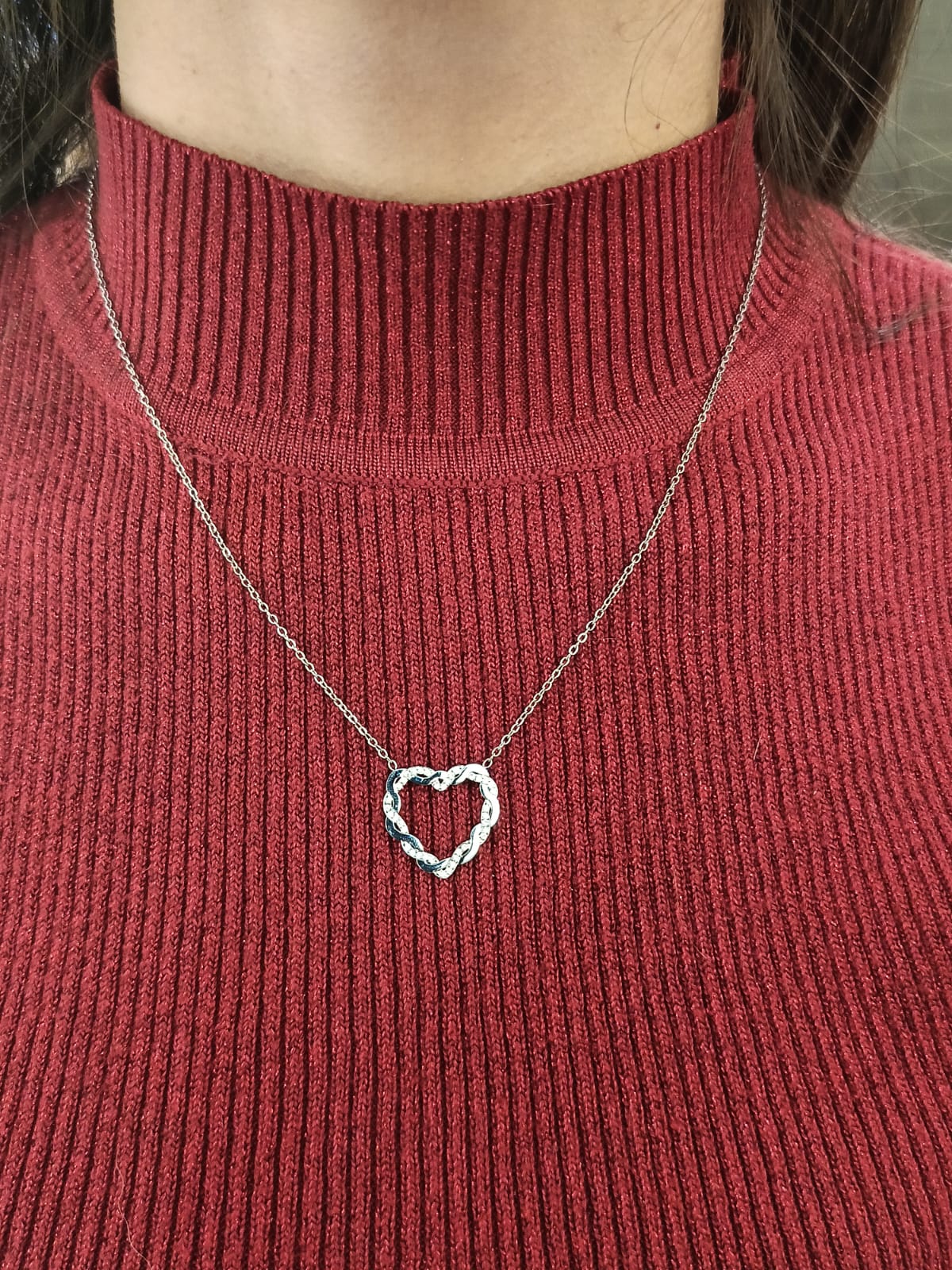 COLLANA CUORE INTRECCIO