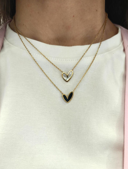 Collana cuore smaltato