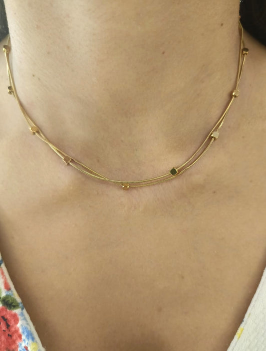 Collana doppia dadini