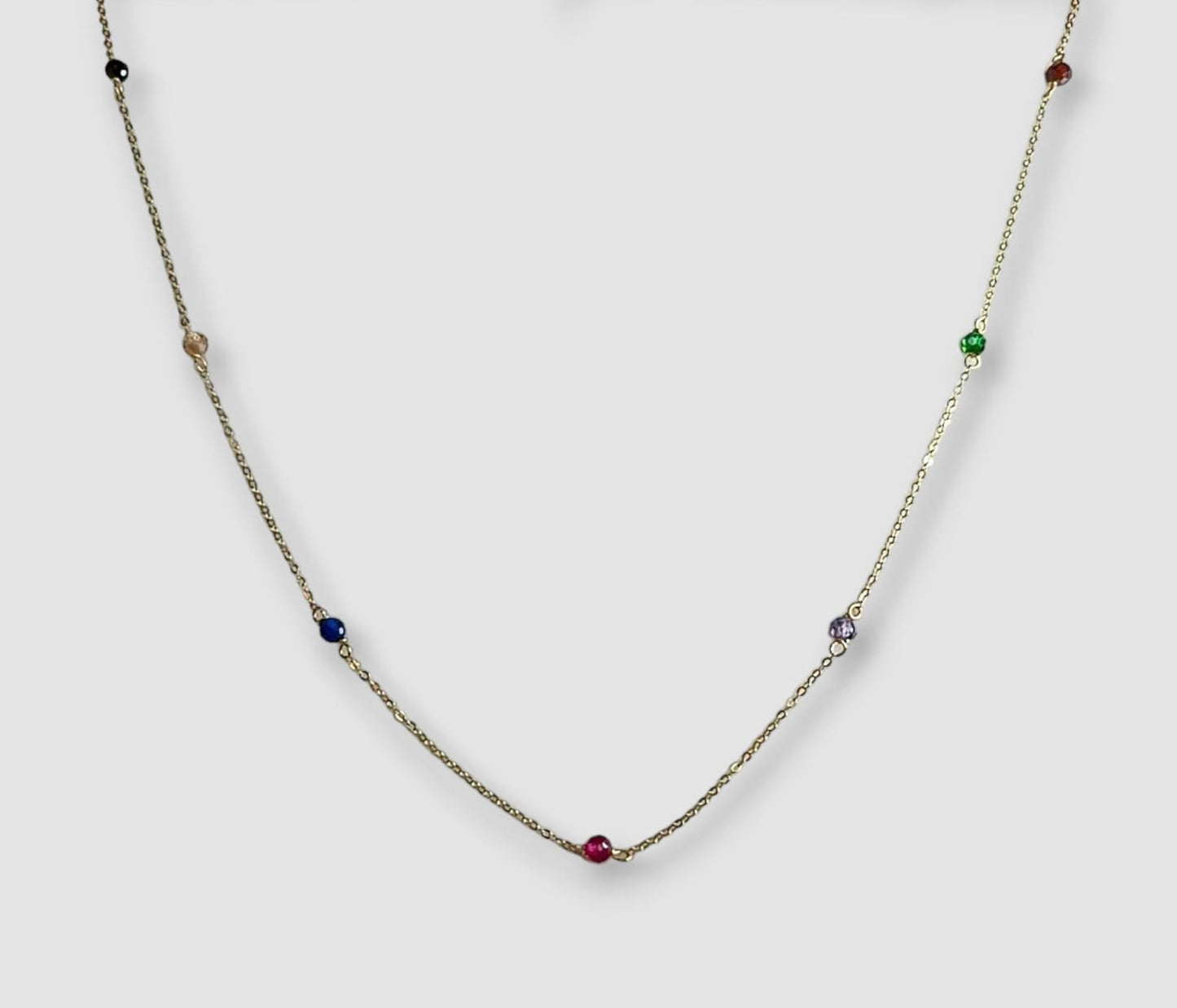 Collana arcobaleno prezioso oro giallo