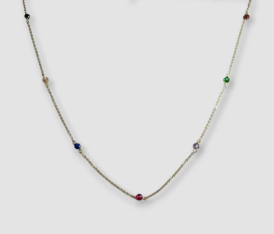 Collana arcobaleno prezioso oro giallo