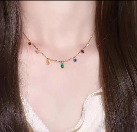 Collana pietre multicolor