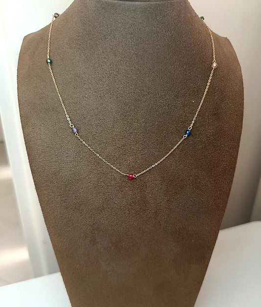 Collana arcobaleno prezioso oro giallo