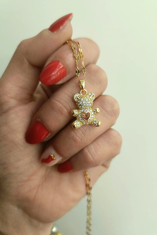 Collana teddy cuore