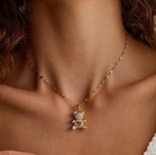 Collana teddy cuore