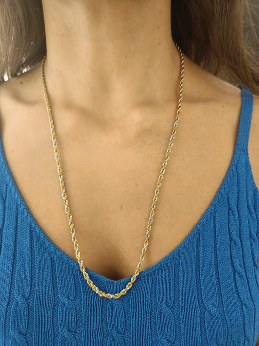 Collana torchon 3 mm bicolore