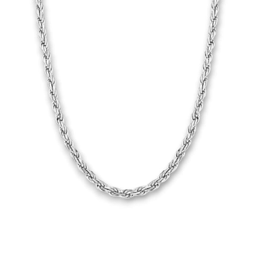 Collana torchon 3 mm silver