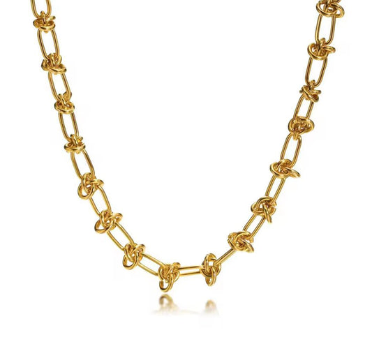 Collana catena intreccio gold