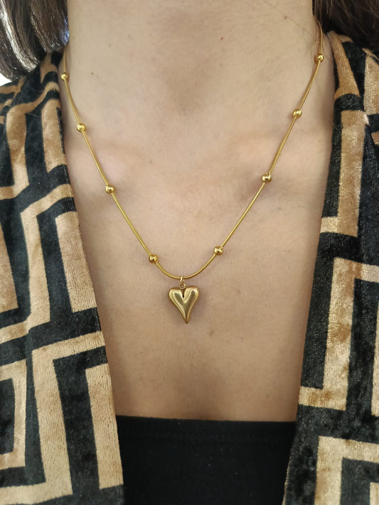 Collana cuore allungato