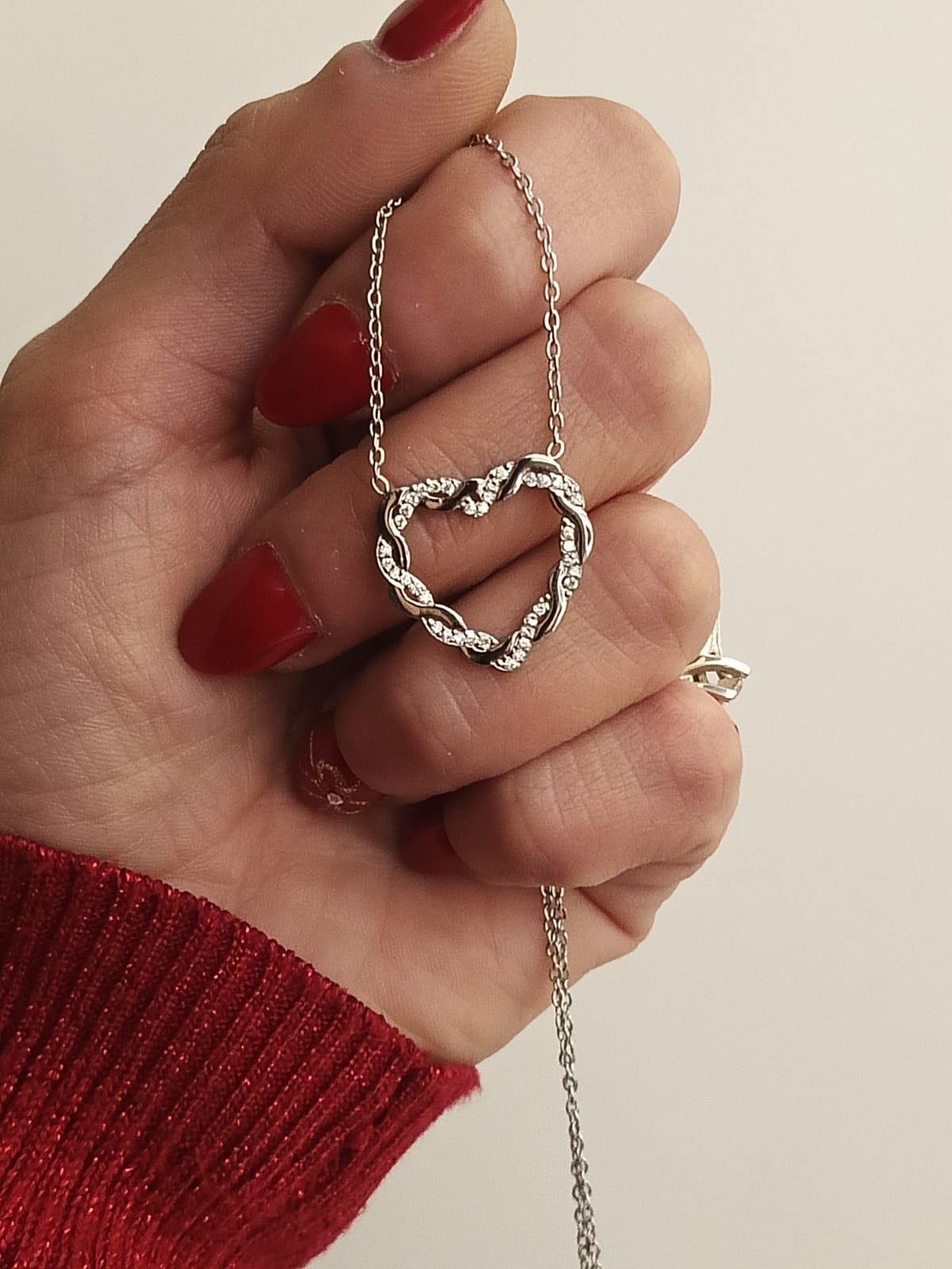 COLLANA CUORE INTRECCIO
