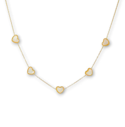 Collana cuore perlato