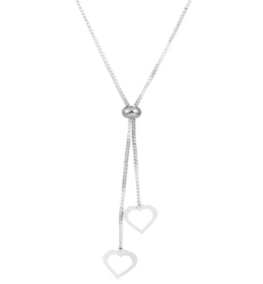 Collana double heart slim