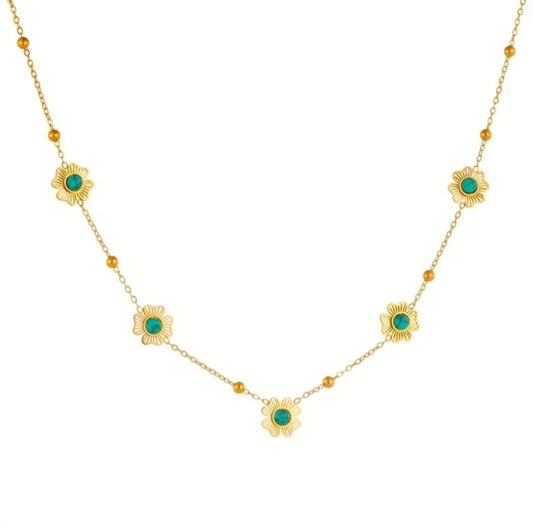 Collana fior di turchese