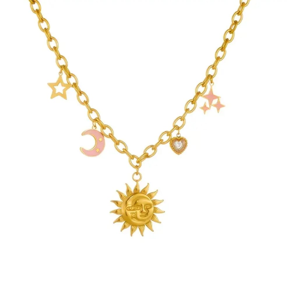 Collana sole luna