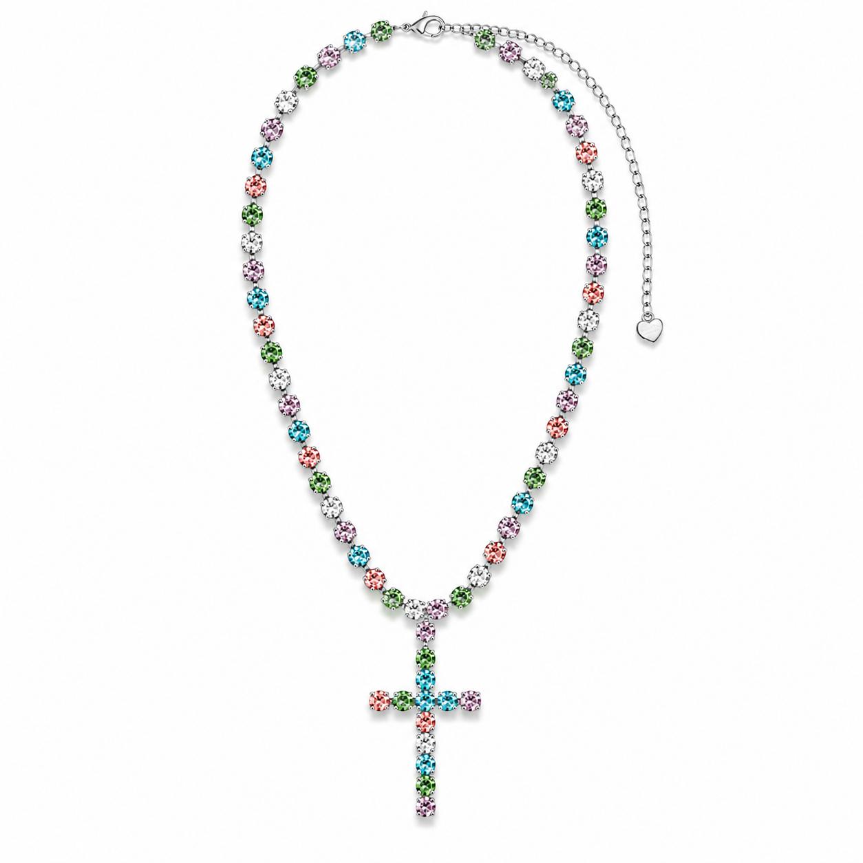 Collana Tennis Croce Luxury