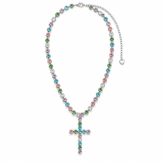 Collana Tennis Croce Luxury