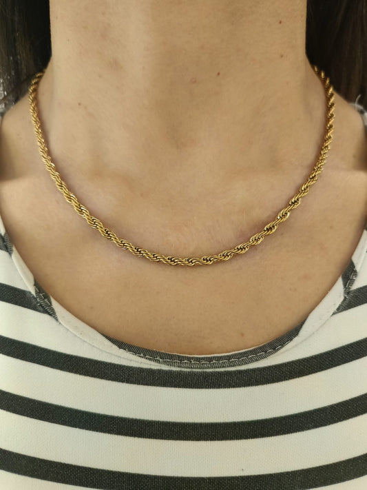 Collana torchon 4 mm gold