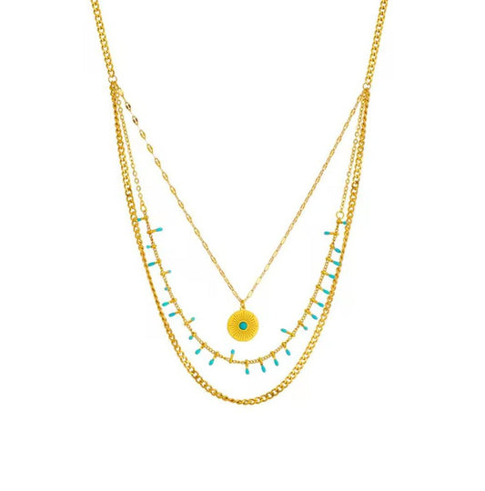 Collana tripla turchese