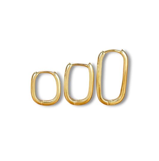 Coppia di cerchietti long square gold