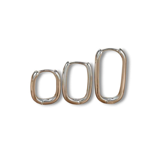 Coppia cerchietti long square silver