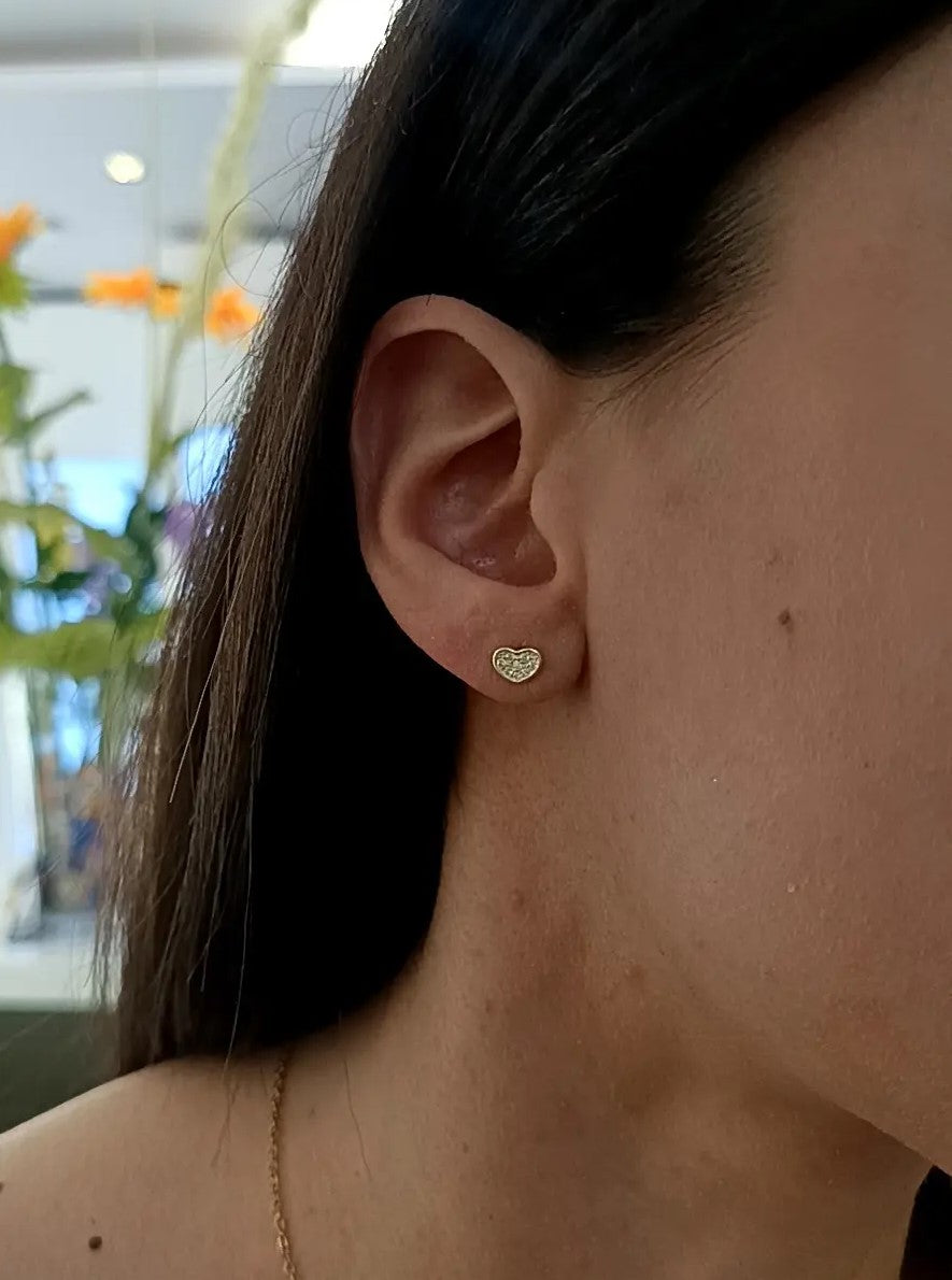 ORECCHINI CUORE CURVY PLACCATI ORO