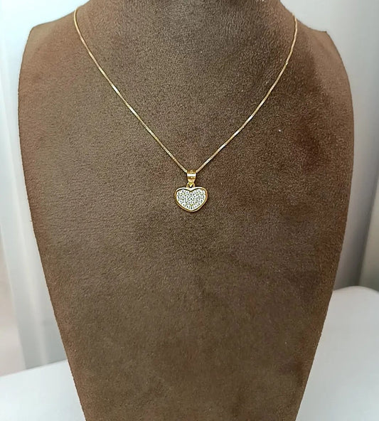 COLLANA CUORE CURVY PLACCATA ORO