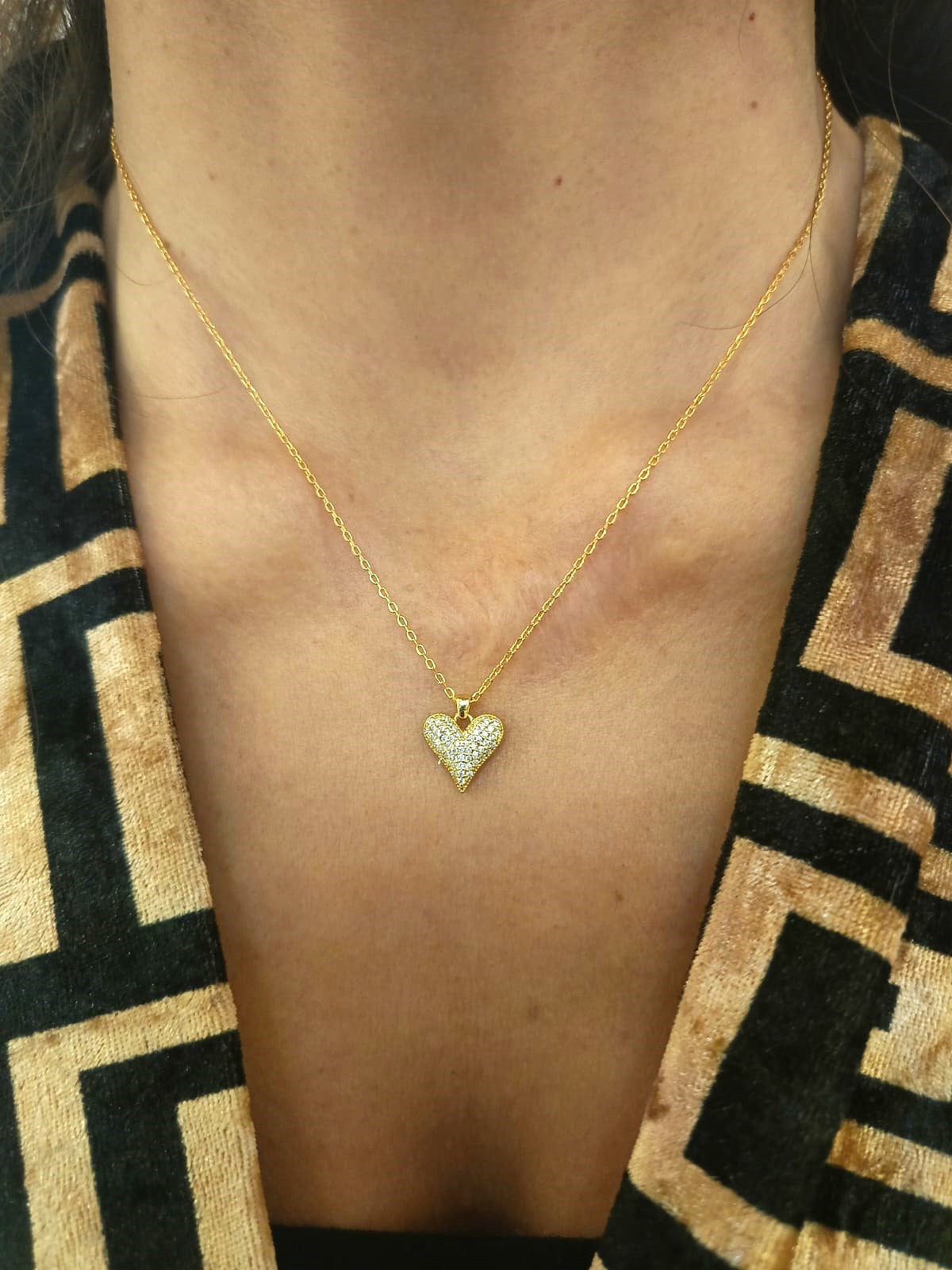 Collana luce del cuore placcata oro