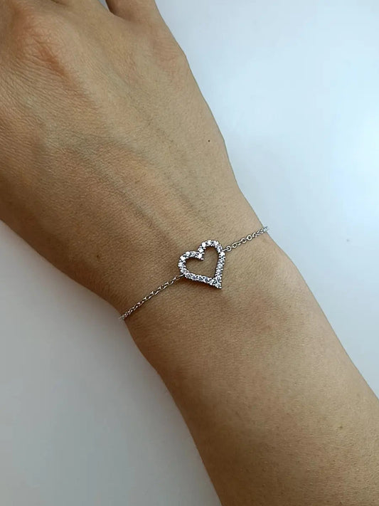 BRACCIALE CUORE VUOTO ARGENTO
