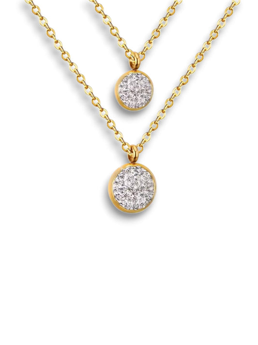 Collana doppia bottone luxury