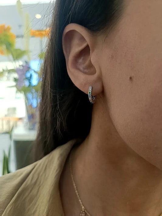 HOOPS DIVINA ZIRCONI MULTICOLOR ARGENTO