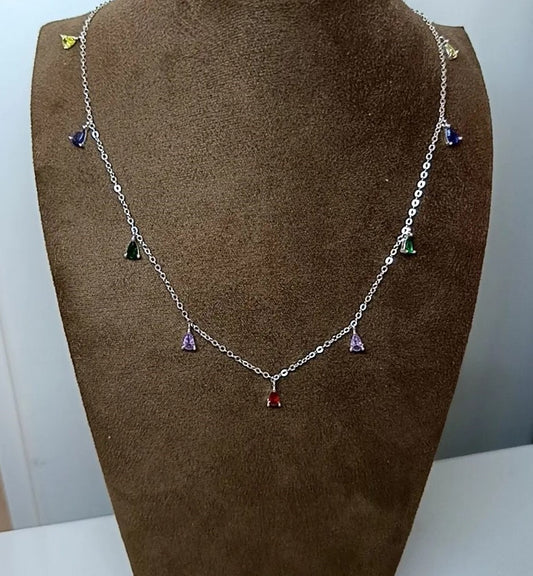 Collana gocce multicolore